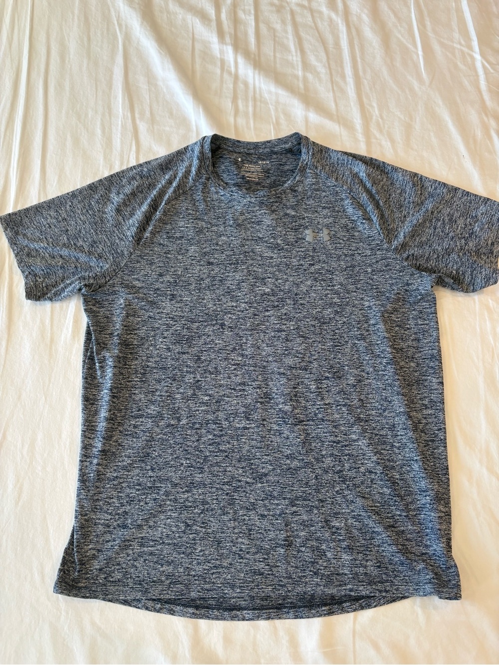 Under Armour Men’s Short-Sleeve Heathered Blue-Gray Performance Tee Size L